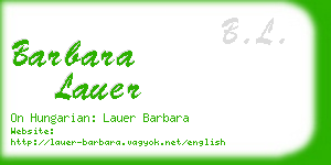 barbara lauer business card